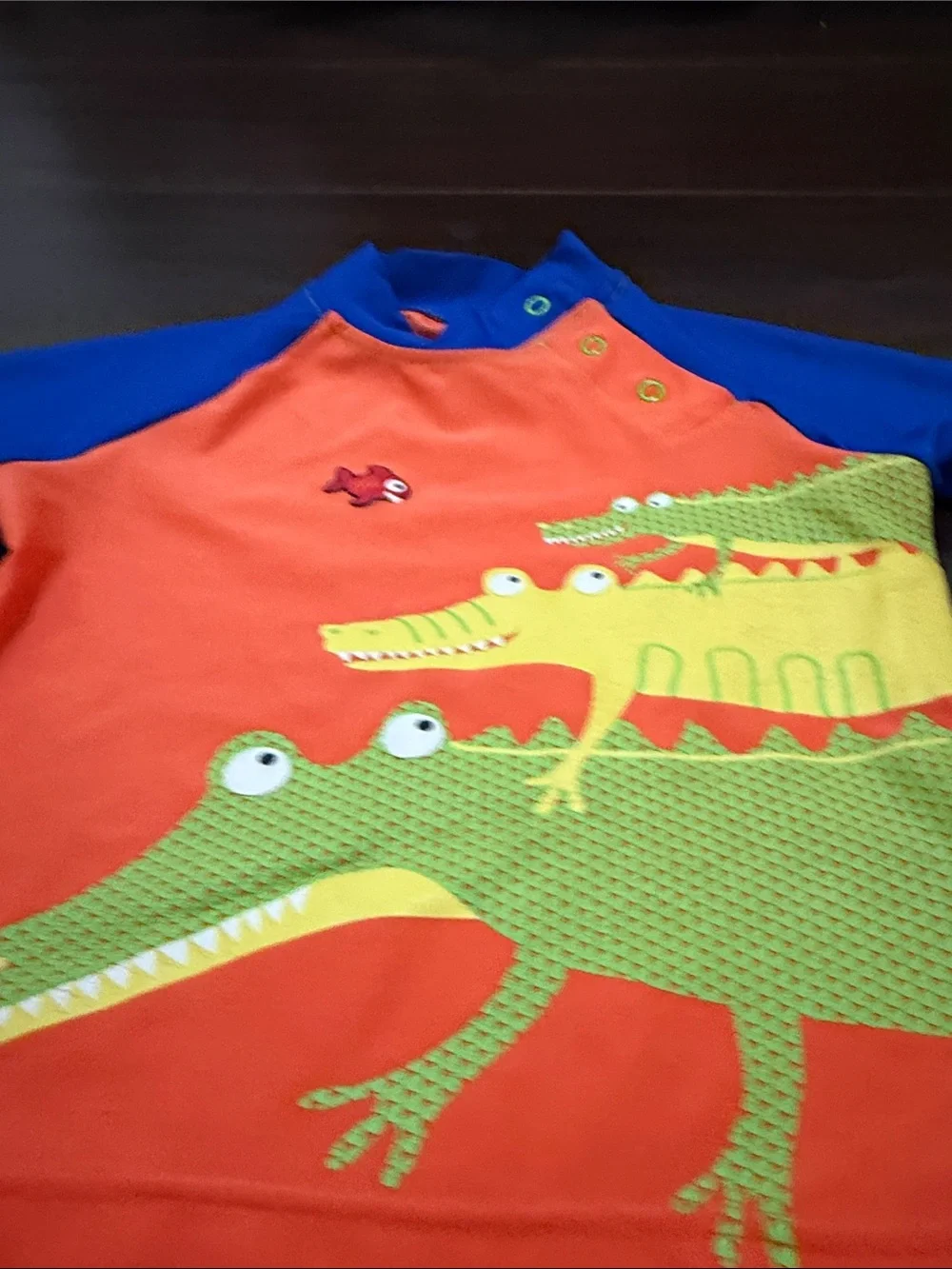 Coolibar SPF 50 swimsuit Swim RashGuard one piece Alligator